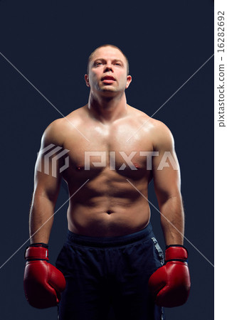 Muscular man - young caucasian boxer Muscular man - young caucasian boxer 16282692