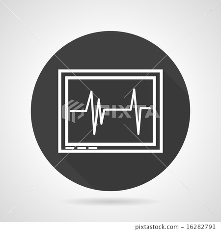 Cardiogram black round vector icon Cardiogram black round vector icon 16282791