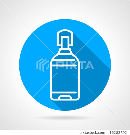 Plastic bottle blue round vector icon 16282792