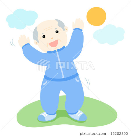 senior man love to exercise vector senior man love to exercise vector 16282890