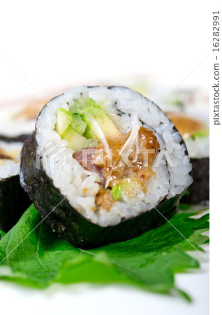 fresh sushi choice  assortment selection 16282991