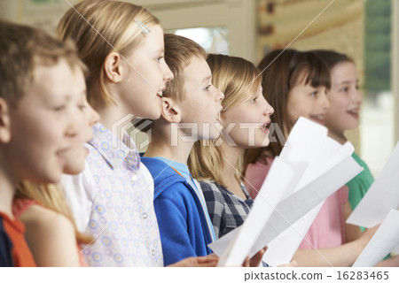 Group Of School Children Singing In School Choir 16283465