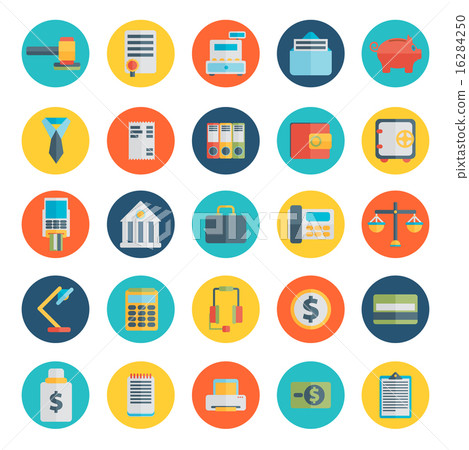 Modern design vector illustration flat icon set -插圖素材 [16284250] - PIXTA圖庫