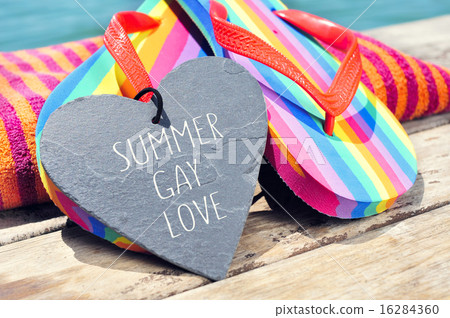 rainbow flip-flops and sentence summer gay love 16284360