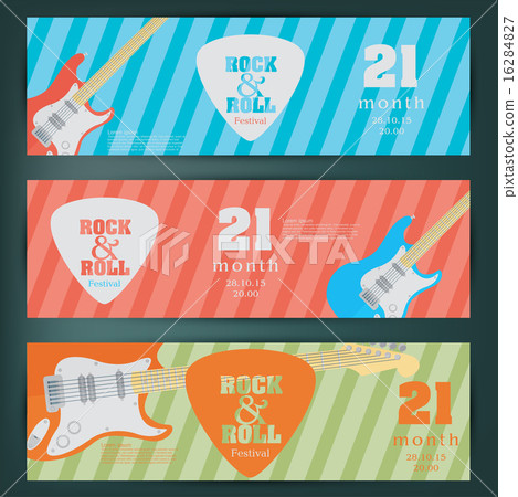 Electric guitar banner background. Electric guitar banner background. 16284827