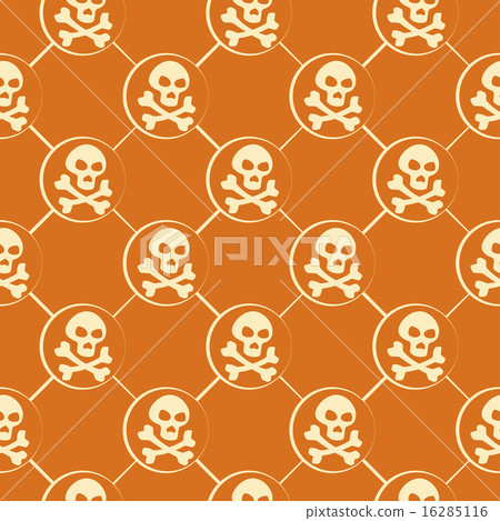 Orange Skull Pattern Orange Skull Pattern 16285116