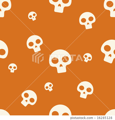 Orange Small Skull Pattern 16285128