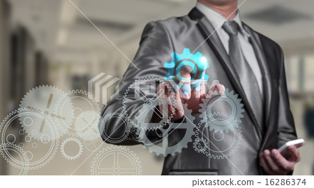 businessman working with digital chart 16286374