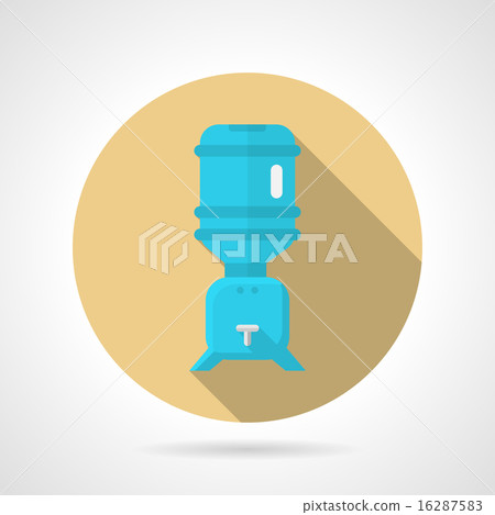 Water cooler flat round vector icon Water cooler flat round vector icon 16287583