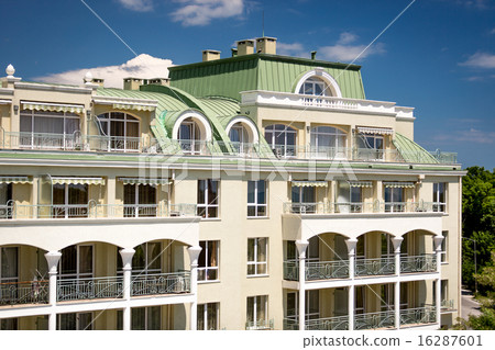 classic building with arcs on balconies classic building with arcs on balconies 16287601