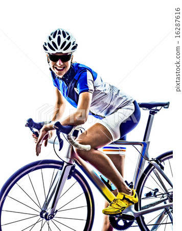 woman triathlon ironman athlete cyclist cycling 16287616