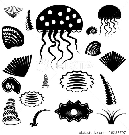 Silhouettes of Sea Animals  16287797