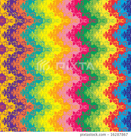 Colorful Retro Ornament.  16287867