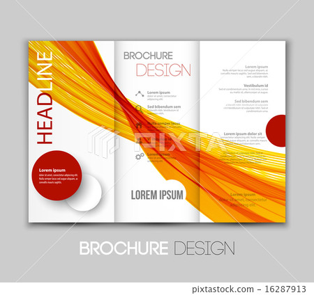 Vector template leaflet design with color lines Vector template leaflet design with color lines 16287913