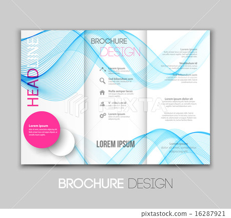 Vector template leaflet design with color lines 16287921