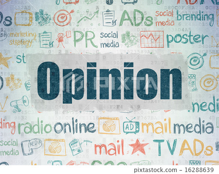 Marketing concept: Opinion on Digital Paper background 16288639
