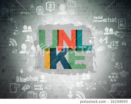 Social media concept: Unlike on Digital Paper background Social media concept: Unlike on Digital Paper background 16288693