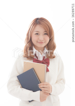 uniform, beautiful young girl, study 16289711