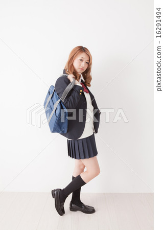 go to school, high school girl, female 16291494