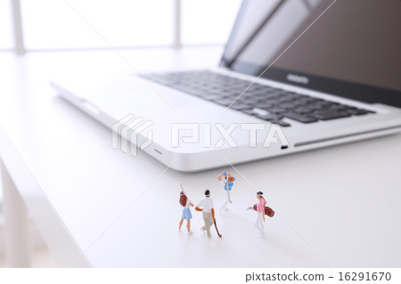 Laptop computer and doll 16291670