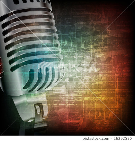 abstract grunge background with retro microphone abstract grunge background with retro microphone 16292550