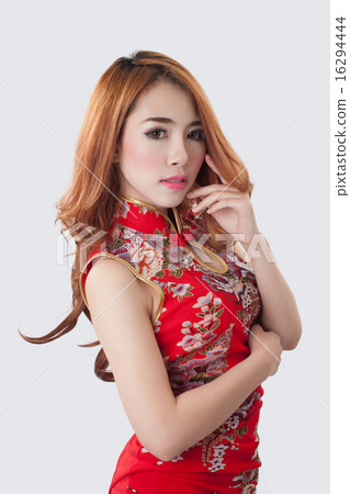 Beautiful Asian model wearing Cheongsam 16294444