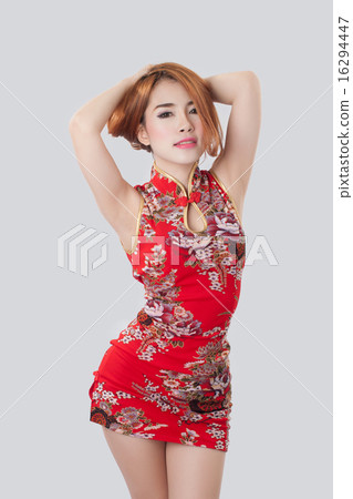 Beautiful Asian model wearing Cheongsam Beautiful Asian model wearing Cheongsam 16294447