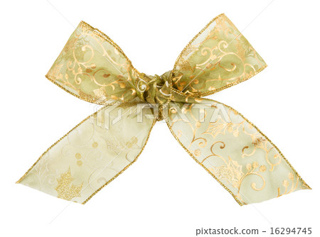 Green xmas bow isolated 16294745