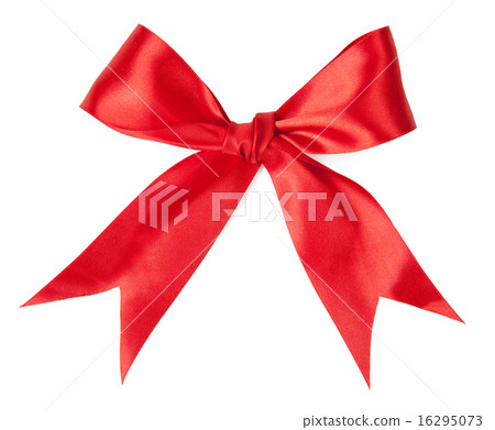 Beautiful red bow isolated on white background 16295073