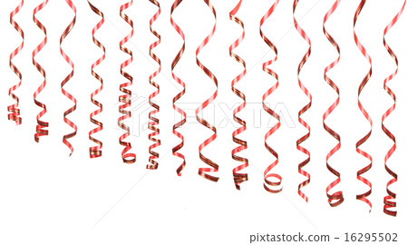 Red serpentine on white background 16295502