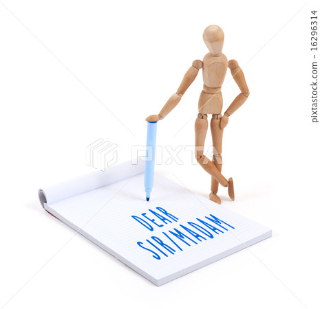 Wooden mannequin - Dear sir madam 16296314
