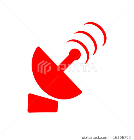 icon sticker realistic design on paper satellite dish 16296703