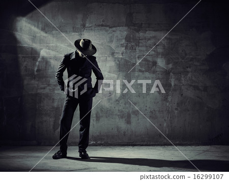 Male dancer, concrete building surroundings 16299107