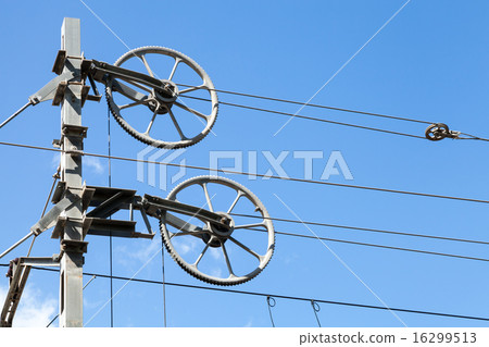 Wheel blocks for tensioning catenary wires 16299513