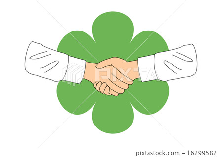 Handshake _ Normal _ shirt _ green flower 16299582