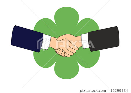 Handshake _ Normal _ suit _ green flower 16299584