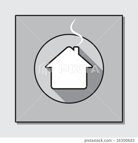 circle icon on a square base - house 16300683