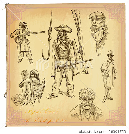 People, Natives. An hand drawn vector pack. People, Natives. An hand drawn vector pack. 16301753