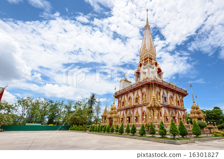 Stock Photo: Wat Chalong or Wat Chaitaram Temple