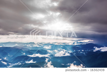 Mountain range  in summer 16302439