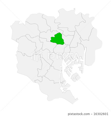 Tokyo Ward 23 Wards Stock Illustration