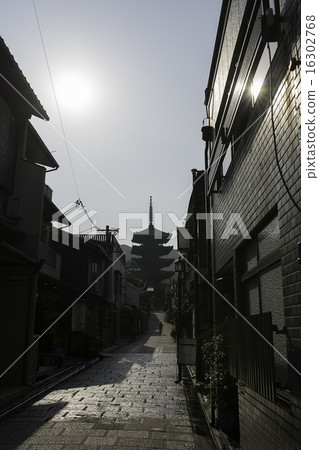 A scenery with a five-storied pagoda A scenery with a five-storied pagoda 16302768