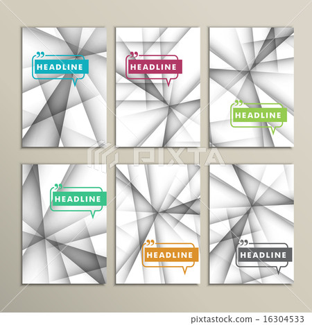 Vector set of brochures. Abstract line background 16304533