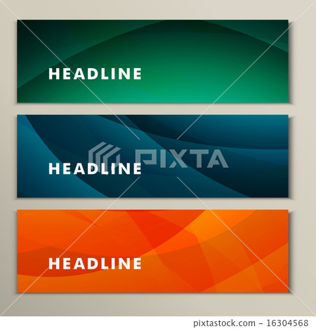 Set abstract bright pictures of green orange blue Set abstract bright pictures of green orange blue 16304568