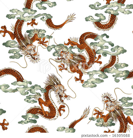 Japanese style painting dragon pattern 16305088