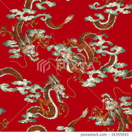 Japanese style painting dragon pattern Japanese style painting dragon pattern 16305091