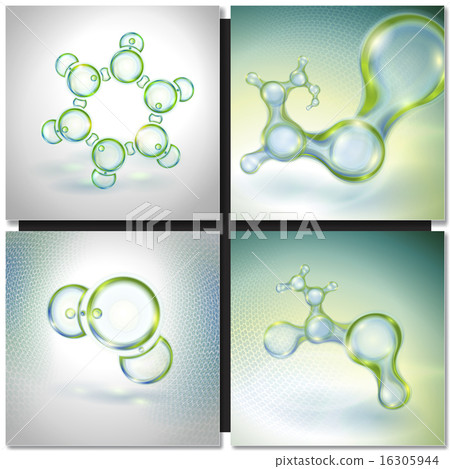 Set of Abstract molecules. Set of Abstract molecules. 16305944