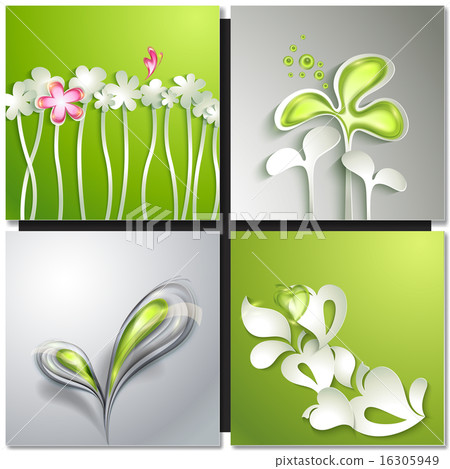 Eco green concept, spring card Eco green concept, spring card 16305949