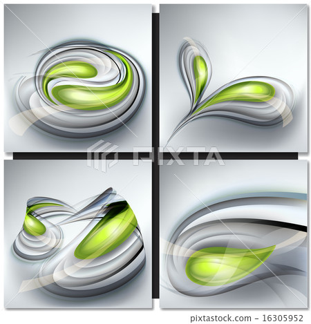 Set of abstract gray backgrounds 16305952