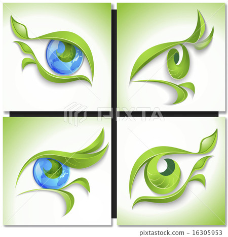 Set of eco icons. Look green. Set of eco icons. Look green. 16305953
